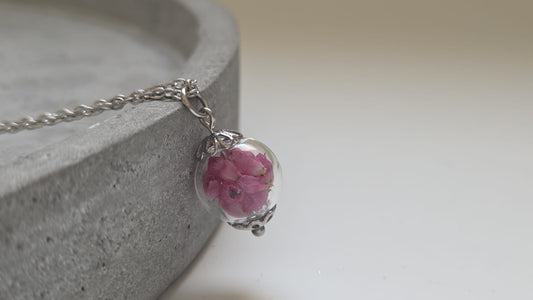 Halskette mit Glaskugel - Erika